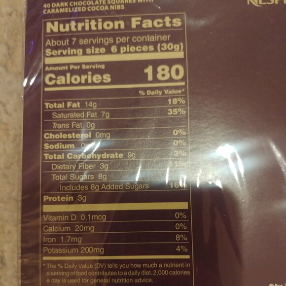 Nespresso Dark Chocolate Squares Caramelised Cocoa Nibs 2025 Limited Edition - Picture 2 of 4